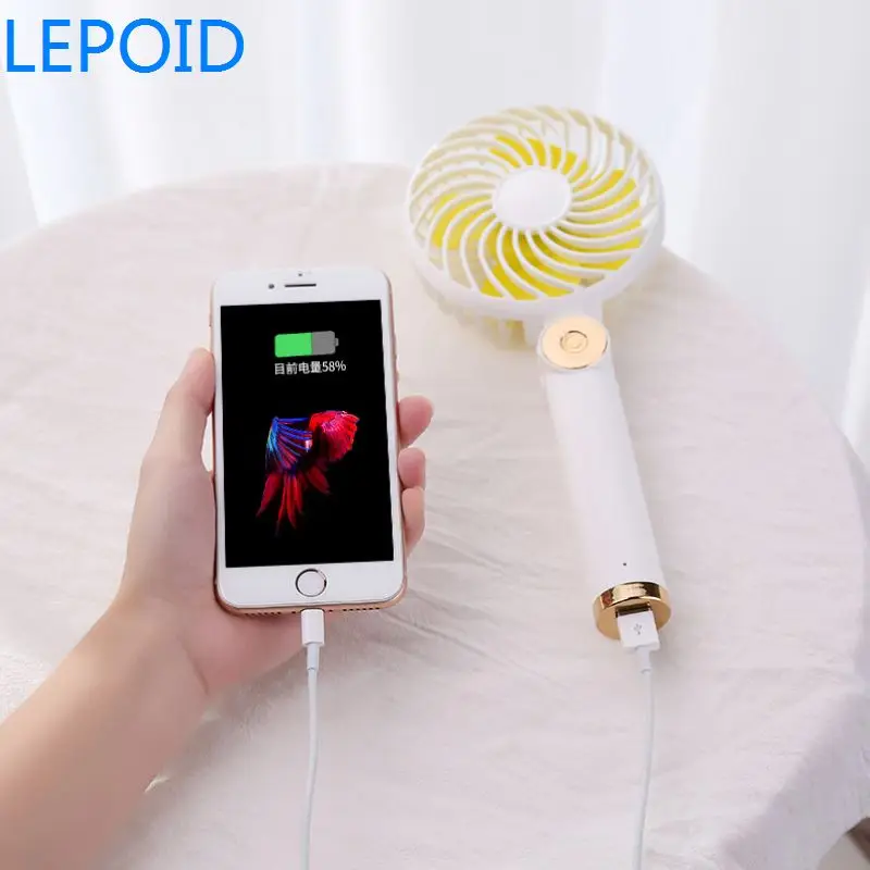 

Lepoid Foldable Fan Handheld Mini Fan Cooler Rechargeable Portable USB Fans Power Bank for Office Outdoor Travel