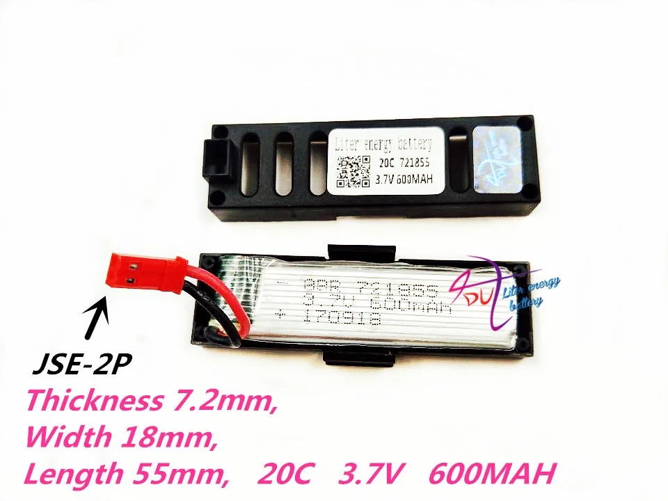 

JSE-2P 3.7v 500mah 721855 Lipo Battery V929 V222 V959 U815A U818A U819A L6036 L6039 rc Quadrocopter High power