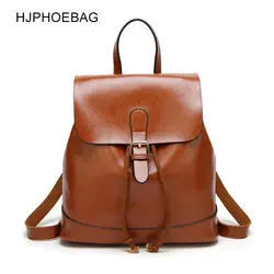 HJPHOEBAG для женщин рюкзак высокое качество Молодежные кожаные рюкзаки для подростков обувь девочек женская школьная сумка mochila YC075