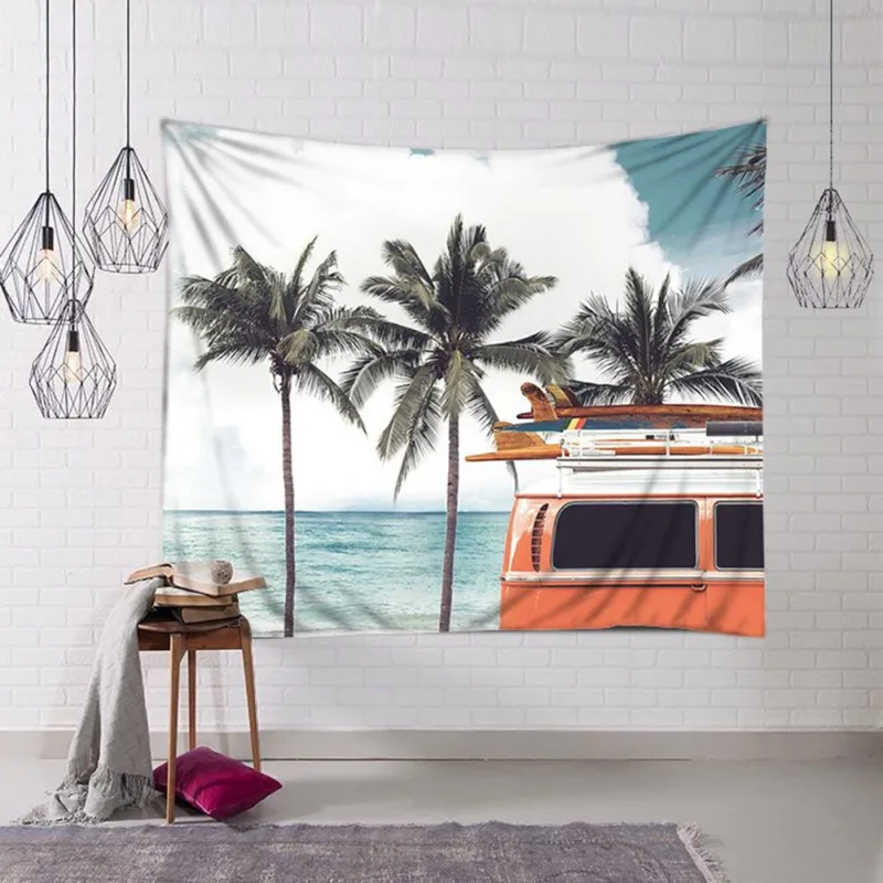 

Indian Beach Tapestry Wall Hanging Sandy Beach Throw Rug Blanket Camping Tent Travel world map Bohemian Sleeping Pad Tapestry