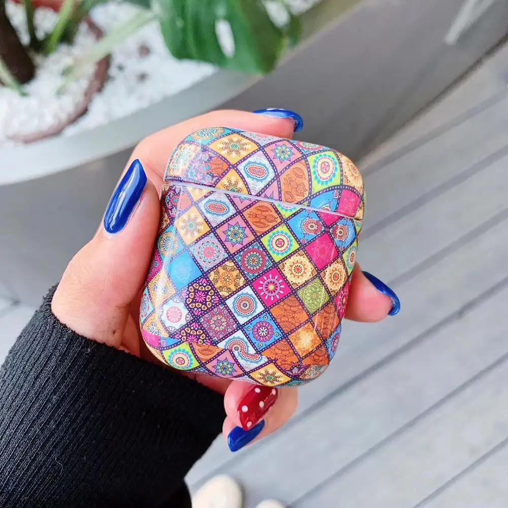 Vintage Pattern Headphones SetFor Airpods Apple Wireless Bluetooth Headset Set Shell Earphone Protective Case For AirPods Vintage Pattern Headphones SetFor Airpods Apple Wireless Bluetooth Headset Set Shell Earphone Protective Case For AirPods