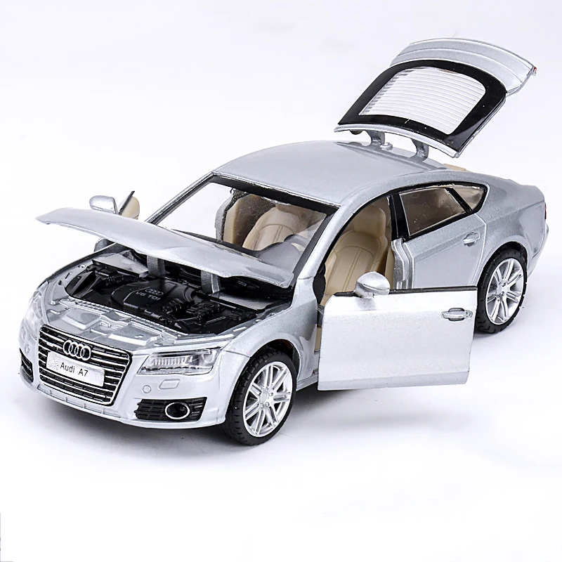 1:32 Бесплатная доставка Audi A7 Литой Сплав модель автомобиля электронный звук и
