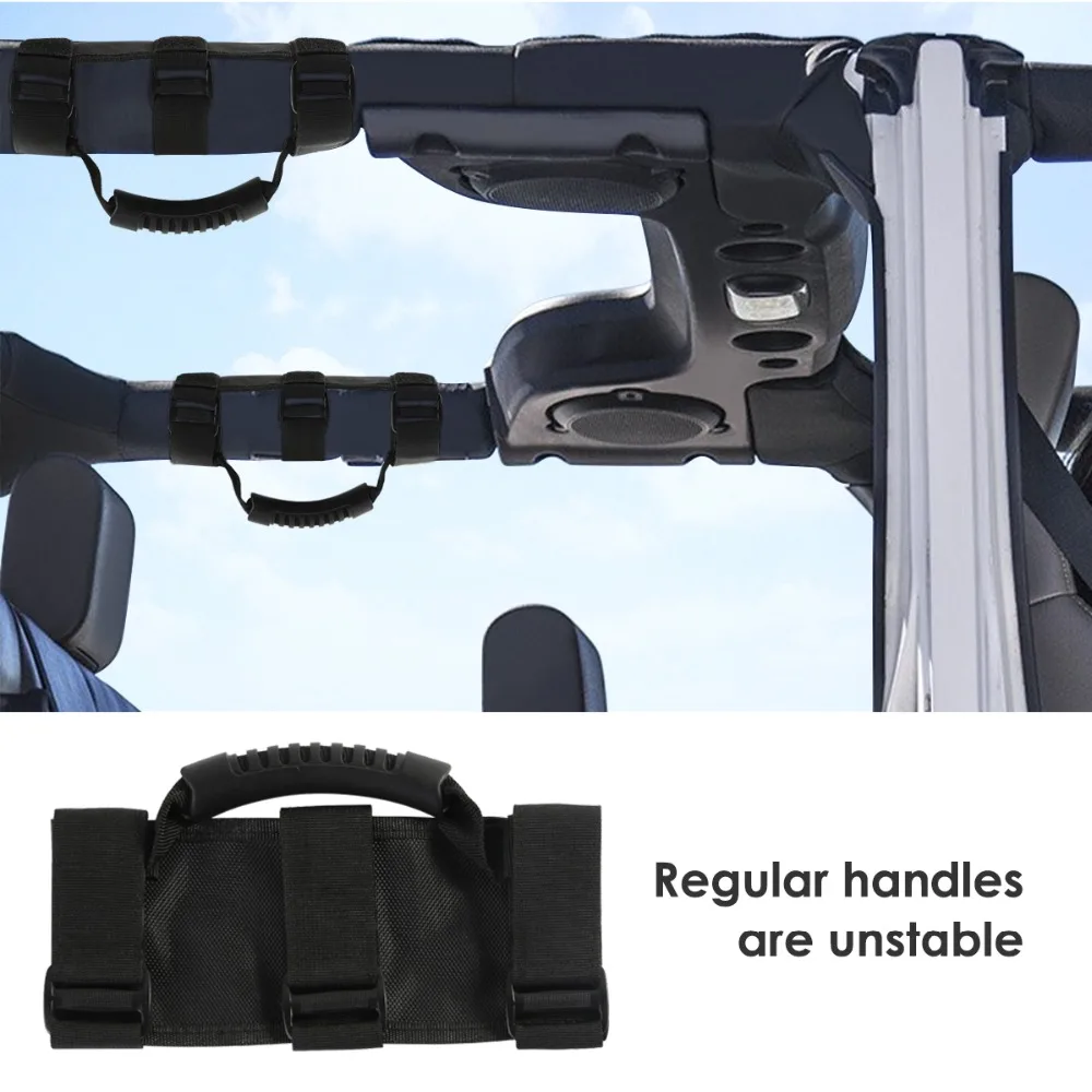 1 пара поручень, ручка для выбора Jeep Wrangler UTV Quad Gea подходит для 1 1/2 до 3 дюймов рулонных баров Moveland со сверхмощным зажимом ручки