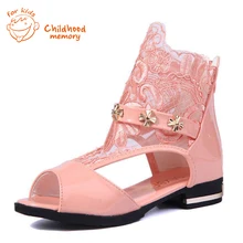 Baby girl shoes 2016 new summer PU leather shoes lace Baby Girls Princess shoes fashion leather shoes 27-37