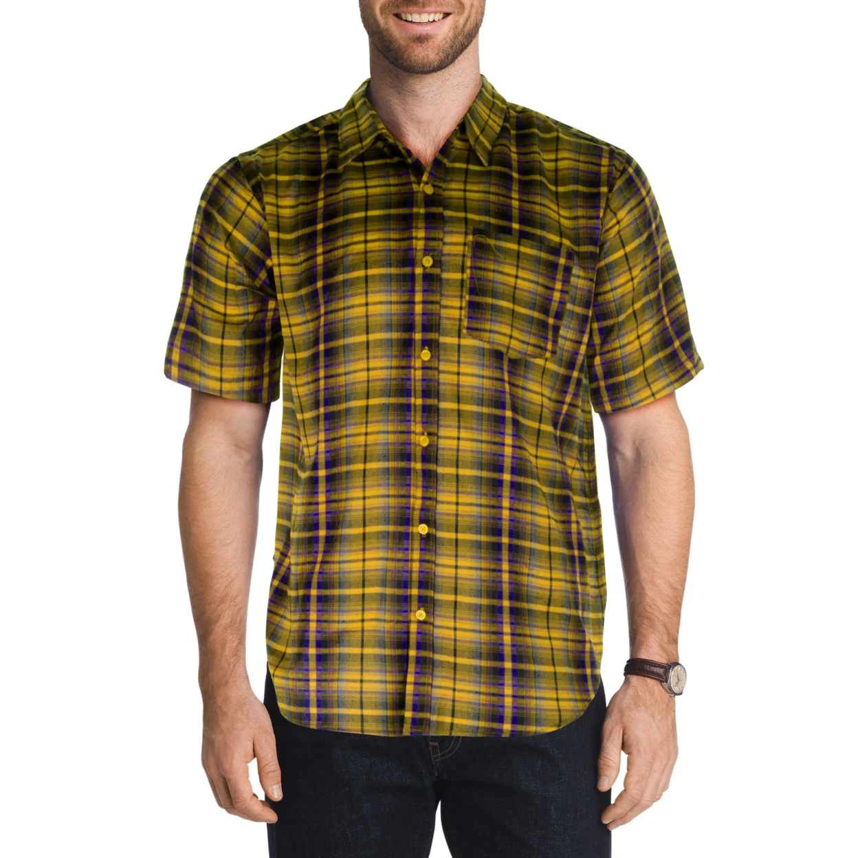 3-Pack Mystery Deal: Men's Plaid Short Sleeves Button Down Shirts (4)