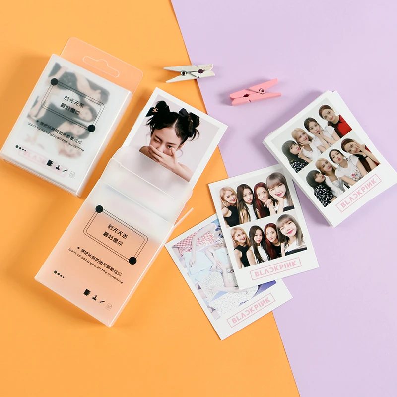 

45pcs/Set KPOP BLACKPINK Album LISA ROSE JENNIE JISOO Self Made Paper Lomo Card Photo Card Poster Photocard