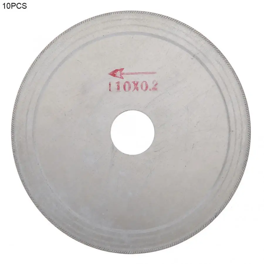 10pcs Glass Cutting Disc Ultra-thin Diamond Saw Cutting Blade Disc Cutter for Crystal Glass Cutting Tool