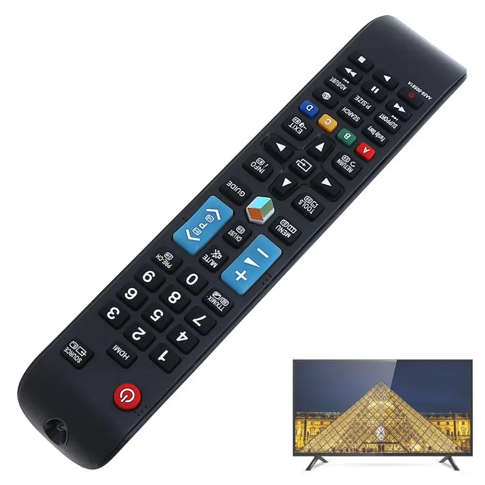 Black Universal Tv Remote Control With Long Transmission Distance For