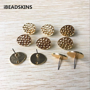 

New arrival!16x13mm 100pcs/lot gold color oval shape Zinc alloy earrings base accessories for Earrings DIY ( as shown)