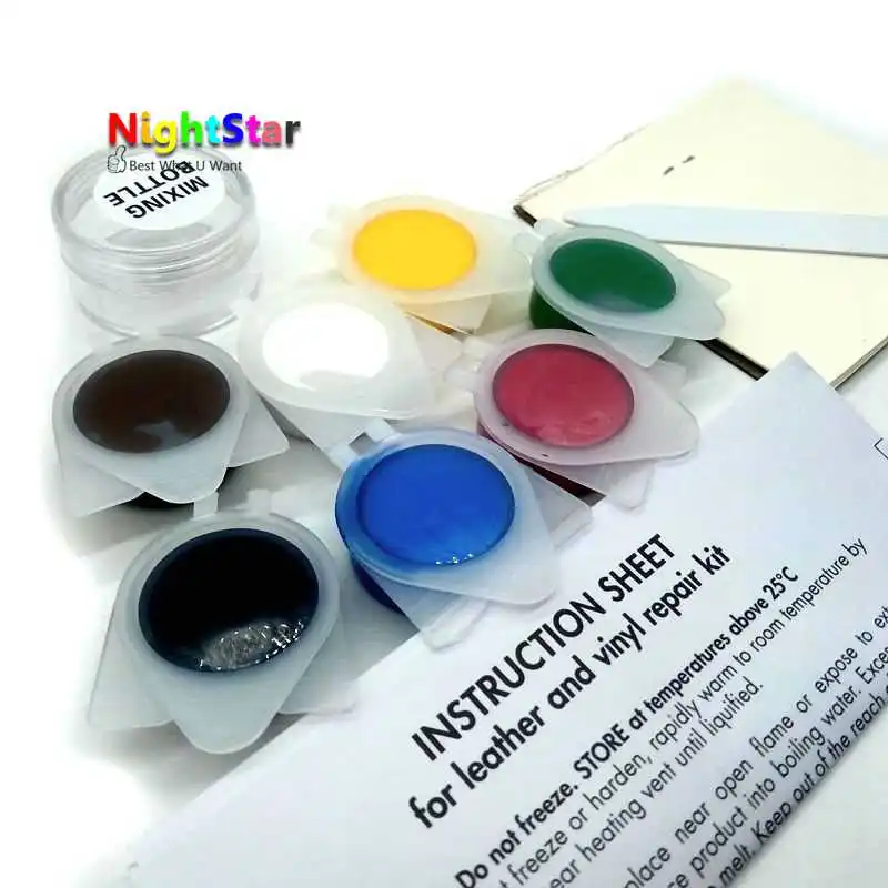 Liquid Skin Leather Repair Kit Seat Sofa Coats Holes Liquid Repair Scratch Cracks Rips No Heat Leather Tool w/Retail Box
