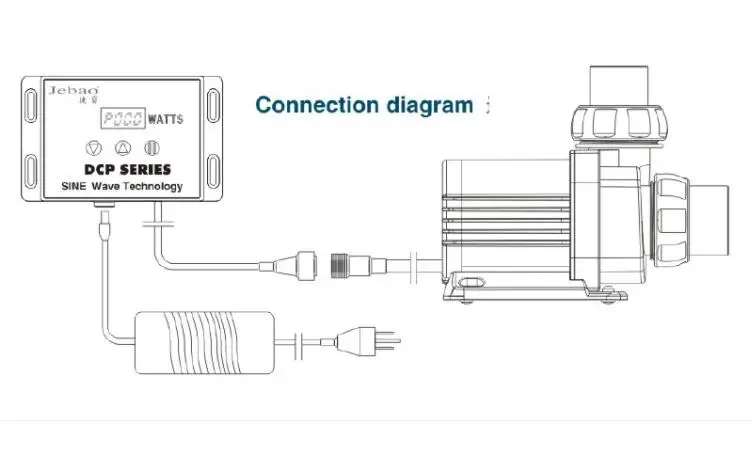 Jebao DCP 2500 3500 5000 6500 8000 Синусоидальная волна преобразования частоты с регулируемой скоростью аквариум для рыбок погружной насос