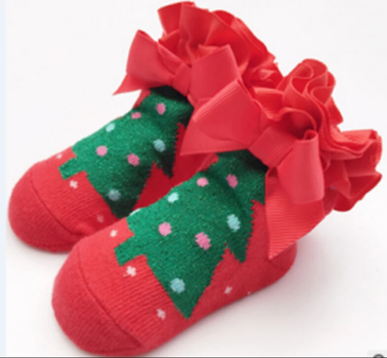 Зимние Детские Рождественские Носки Нескользящие Детские хлопковые носки для малышей милые рождественские носки с Санта-Клаусом и снеговиком для мальчиков и девочек От 0 до 2 лет - Цвет: E