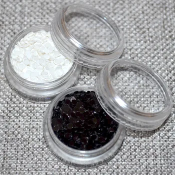 YZWLE 2pcs/lot Thin Paillette black &amp;amp; white Mini Round Nail Art Glitter Decoration Shining Nails Nail Tip Design gel polish