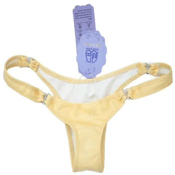 

Synthetic latex thong sexy low waist temptation panties women's underwear