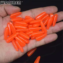 10шт/много 2,5 см, 0,8 г личинка grub мягкие приманки приманки силиконовые приманки запах черви свечение креветки рыболовные приманки для ловли карпа Альфа-290