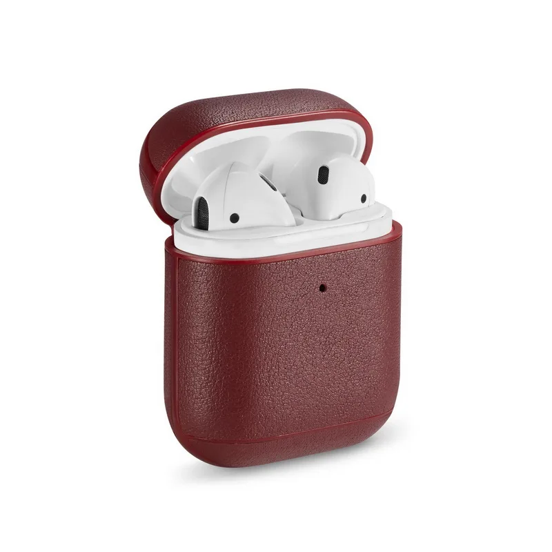 Для Apple Airpods чехол из натуральной кожи Bluetooth беспроводной Чехол для наушников чехол для Airpods 1 2 Coque Air Pod зарядная коробка