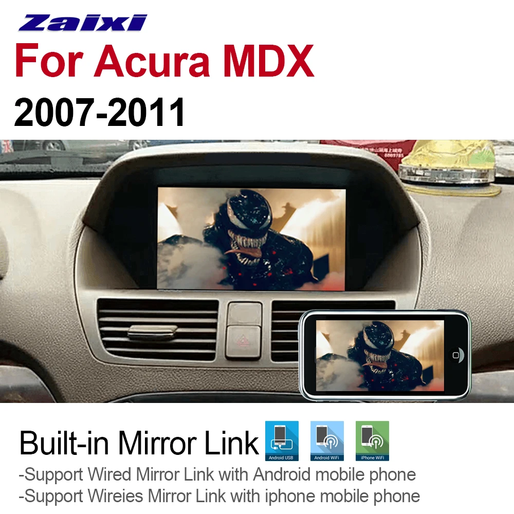 Sale ZaiXi Auto Radio 2 Din Android Car Player For Acura MDX 2007~2011 GPS Navigation BT Wifi Map Multimedia system Stereo Radio 3