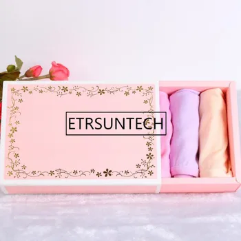 

100pcs/lot Delicate Flower Gift Paper Packaging Boxes Packing for Socks/Scarf/ Underwear Paper Carton Drawer Boxes