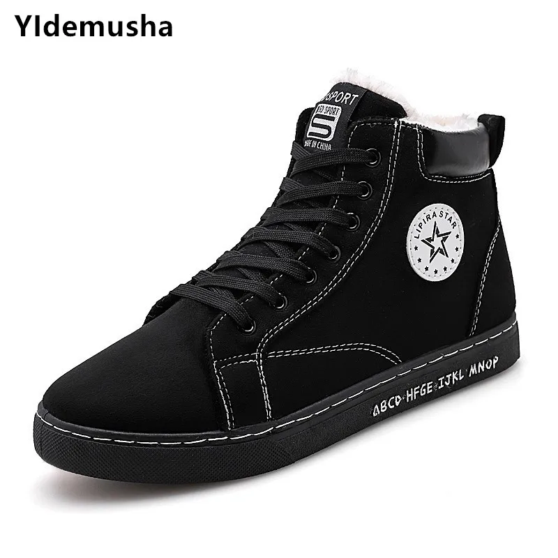 Мужская холщовая обувь с высоким берцем YIdemusha дышащая повседневная