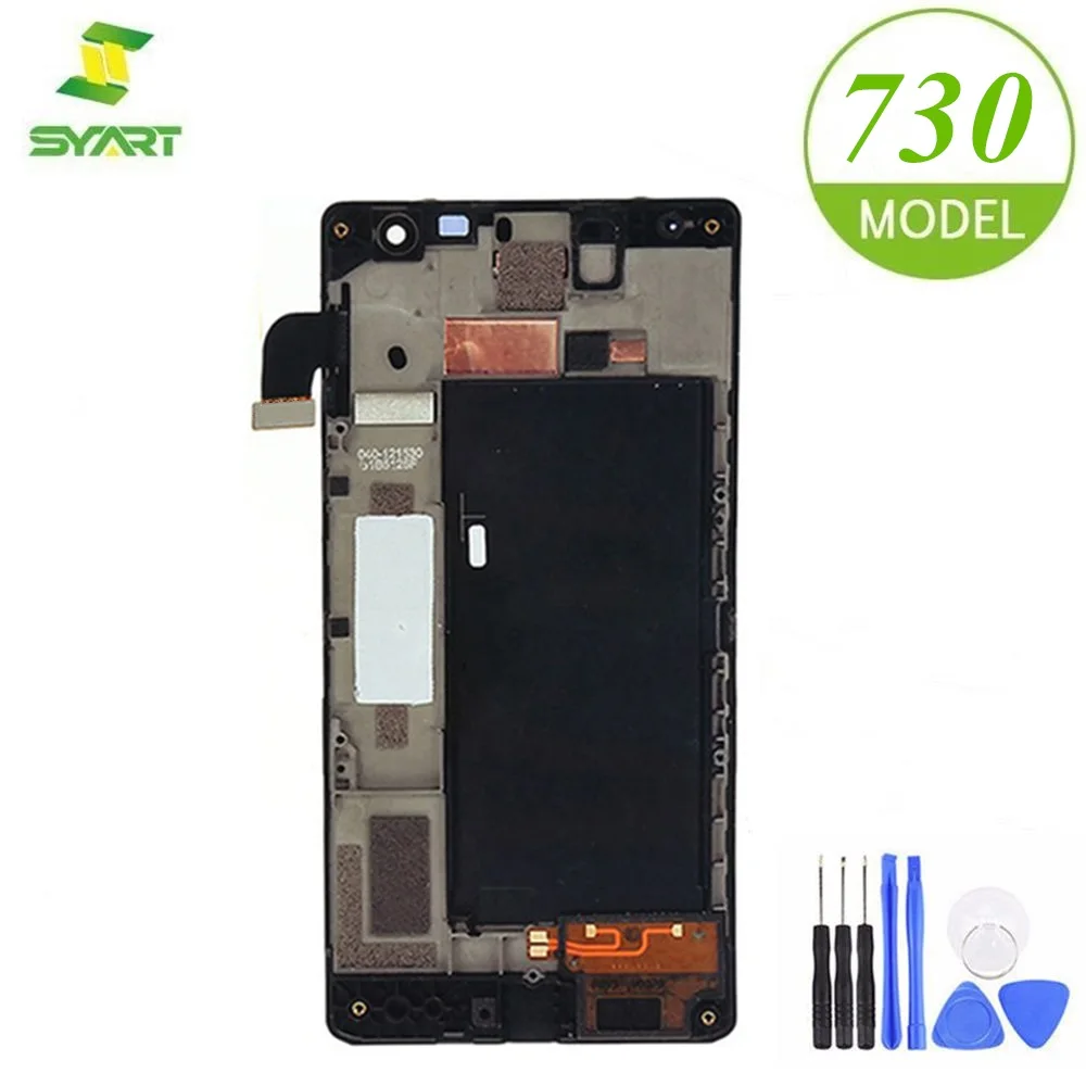 

For Nokia Lumia 730 735 LCD Display Touch Screen Digitizer Assembly With Frame For RM-1038 RM-1039 RM-1040 4.7" LCDs Screen
