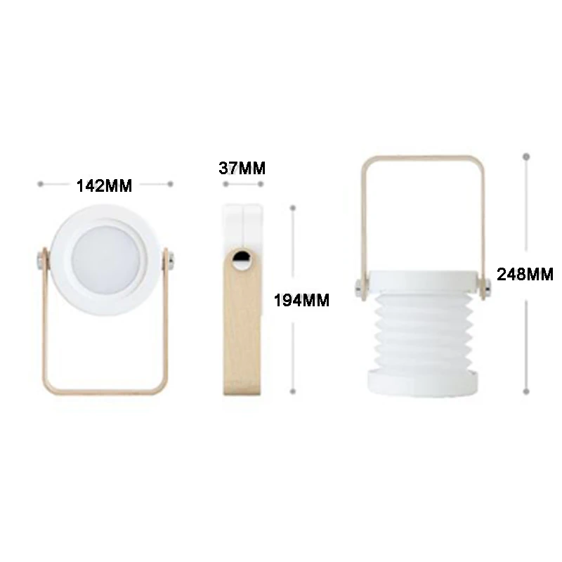 Led Night Light Foldable Touch Dimmable Reading Portable Lantern Lamp USB Rechargeable for Children Kids Gift Bedside Bedroom (3)