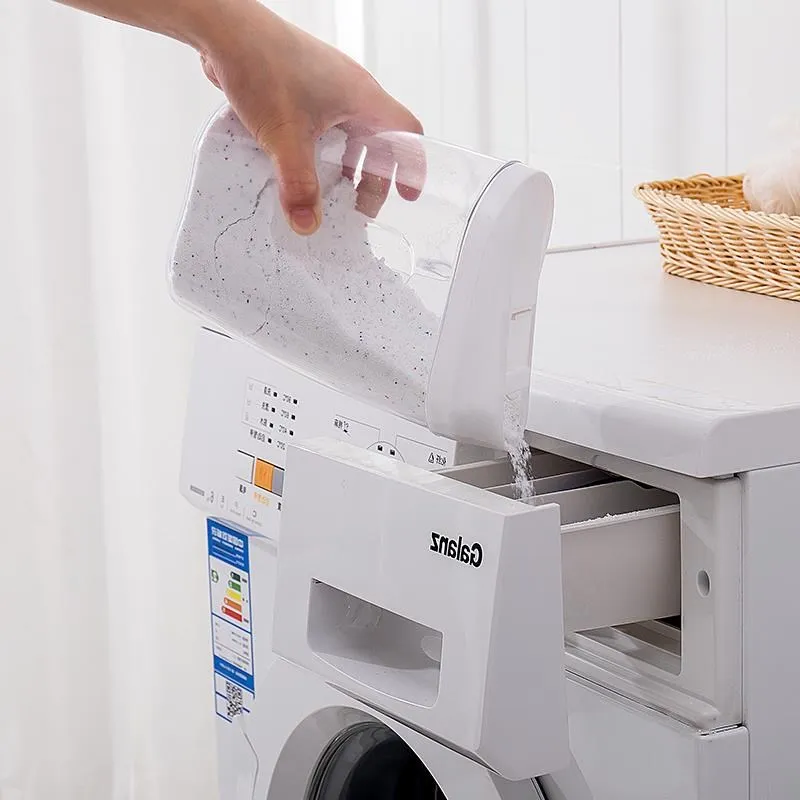 المنزلية مع غطاء منظفات الغسيل مربع الإبداعية شفافة حاوية خزان الغسيل مسحوق برميل WF3041706