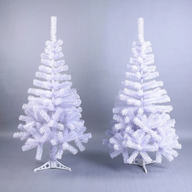 Artificial Decorated Christmas Tree White Xmas Plastic Tree 120cm New Year Home Ornaments