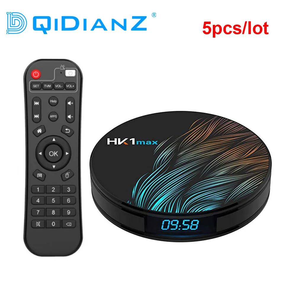 

DQiDianZ 5pcs/lot Android 9.0 HK1 MAX Smart TV Box 2.4G/5G Wifi RK3318 Quad Core 4K HD Mini Set Top Box BT 4.0 HK1MAX TV BOX