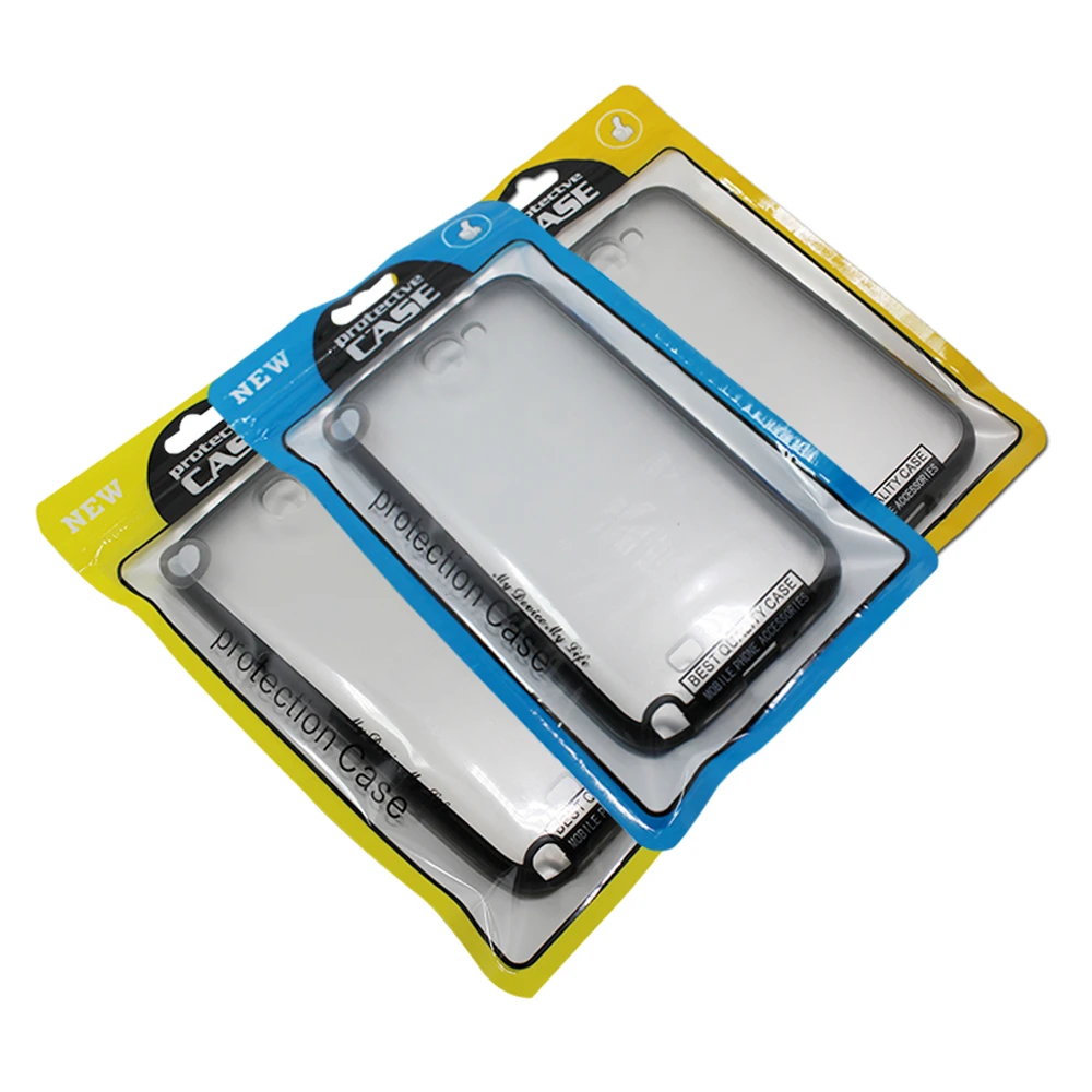 12*21cm Colorful Ziplock Cell Phone Case Plastic Package Bags Mobil