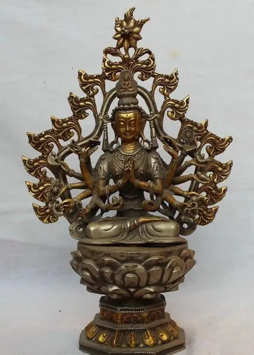 

Details about 14" Tibet Tibetan Buddhism Silver 18 Hands Maha Cundi Mother Buddha Statue