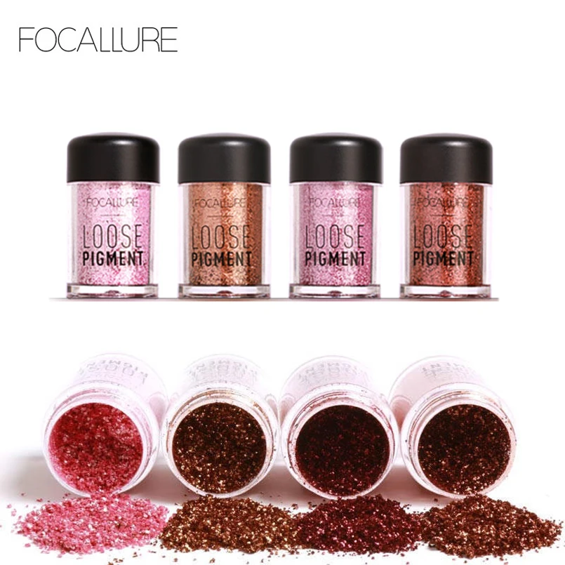 

Focallure Brand Glitter Eyeshadow Powder Waterproof Loose Powder Eyeshadow Pigment Nude Diamond Eye Shadow Makeup Cosmetics