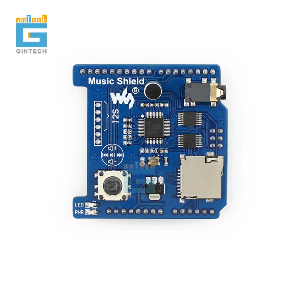 

Music Shield MP3 Module for Leonardo, NUCLEO, XNUCLEO, Audio Play/Record, VS1053B Onboard Supported MP3/AAC/WMA/WAV/MIDI formats