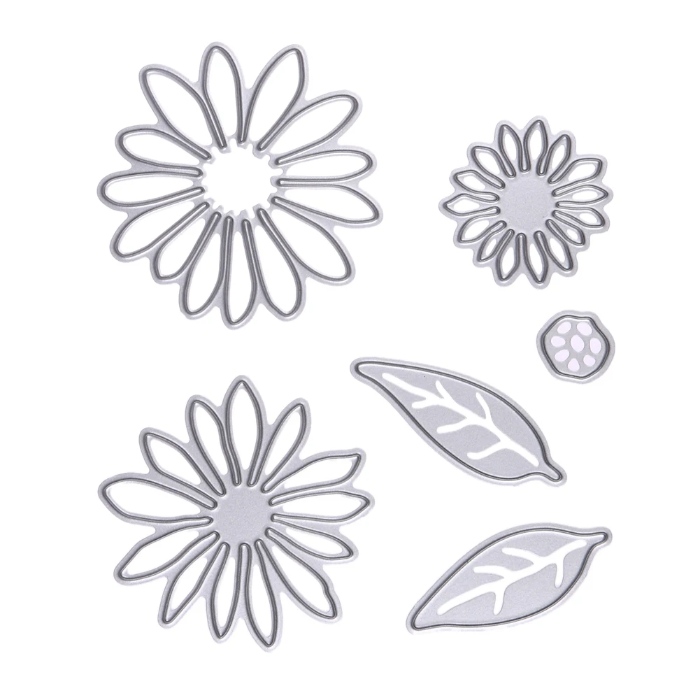 

Chrysant Flower and Leaves Metal Die Cutting Dies For DIY Scrapbooking Photo Album Decorative Embossing Folder Cutting Dies