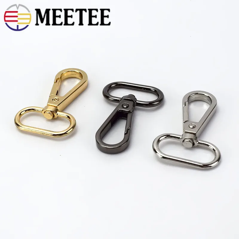 10/20 шт Meetee 25 мм металлическая сумка собачий триггер Пряжка защелкивающийся