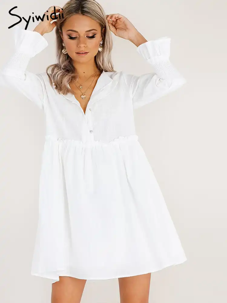 long sleeve cotton dress