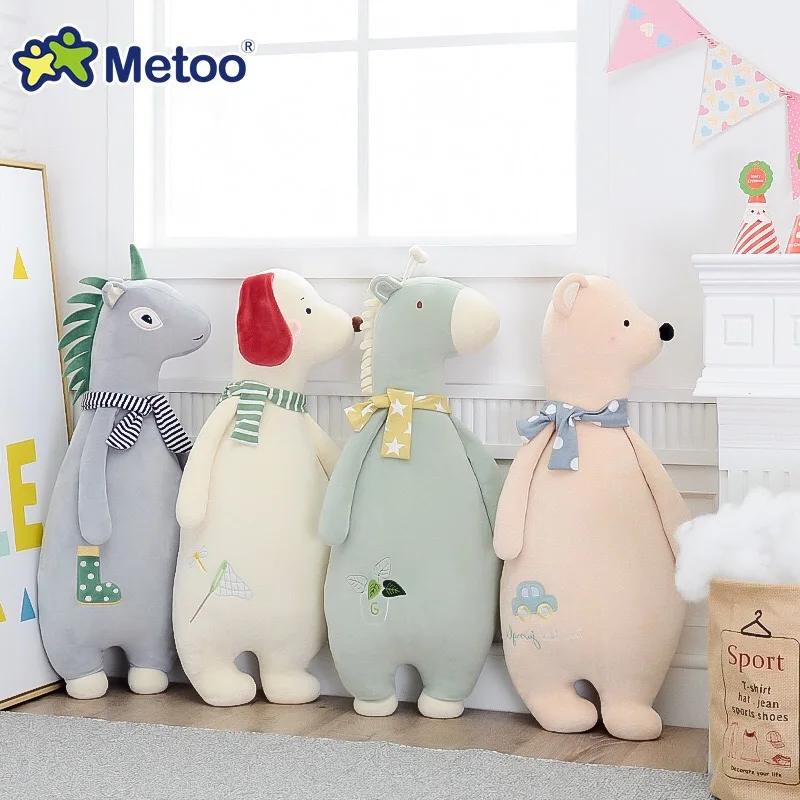 

Metoo Sofa Cushions Animal Pillow Doll Plush Stuffed Bear horse dog deer Toys for Girls Children Baby Birthday Christmas gifts