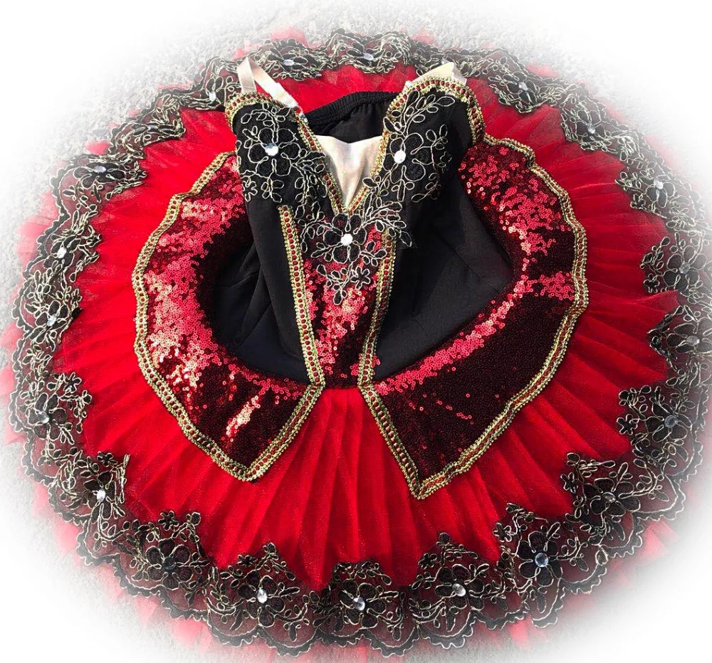 Красная Детская профессиональная черная балетная пачка, синяя балетная танцевальная одежда для взрослых балета, пышное платье для девочек, костюм платье-пачка для женщин