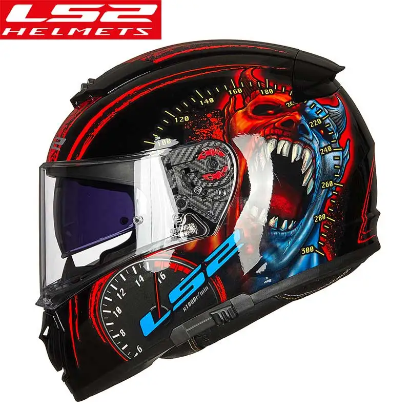 LS2 Полный лицевой шлем мото rcycle шлем casco moto capacetes de moto ciclista двойной объектив capacete FF390 - Цвет: 20