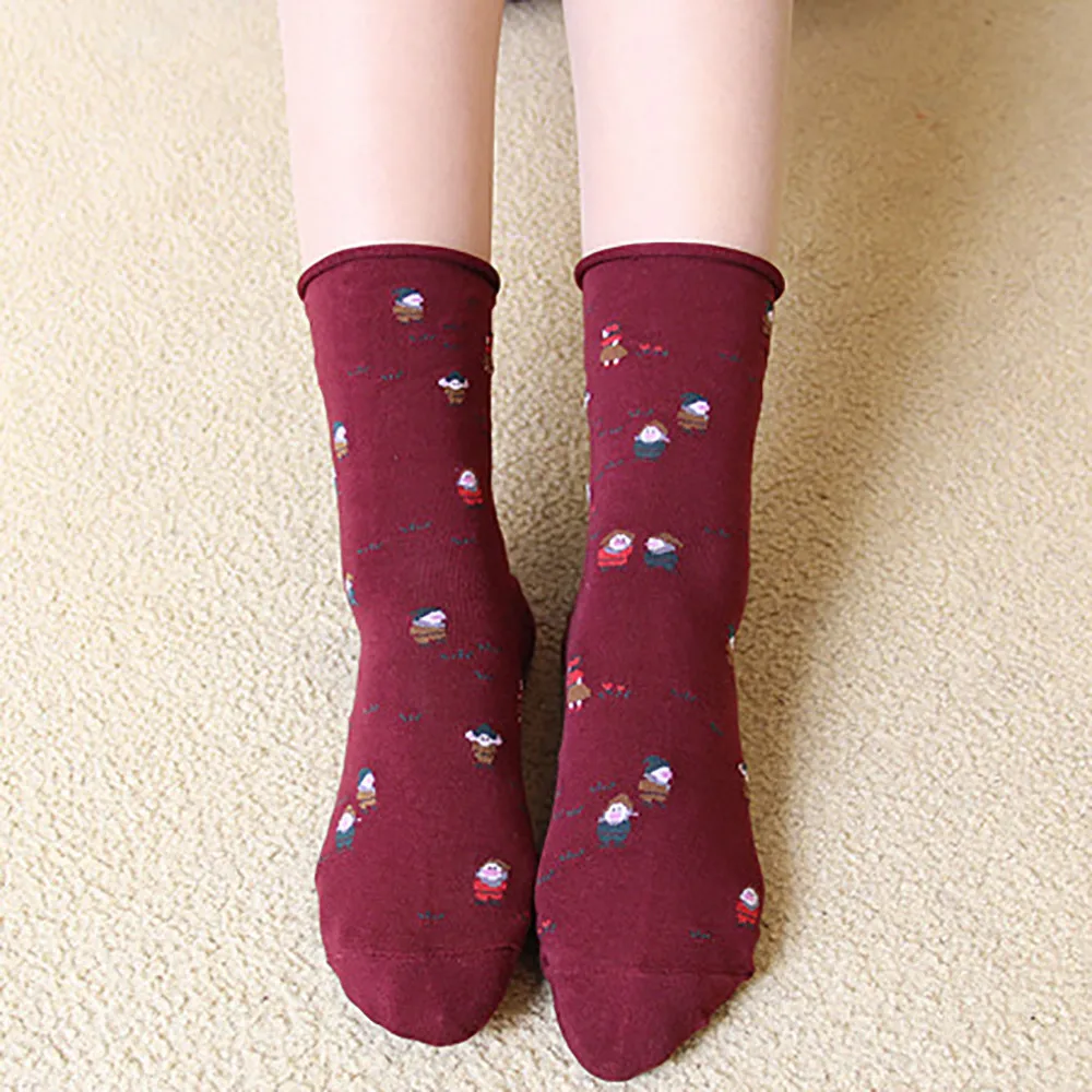 Новые рождественские повседневные милые Мультяшные носки для женщин и девочек Забавные счастье кавай череп инопланетянин авокадо теплые носки для девочек Рождественский подарок# TH