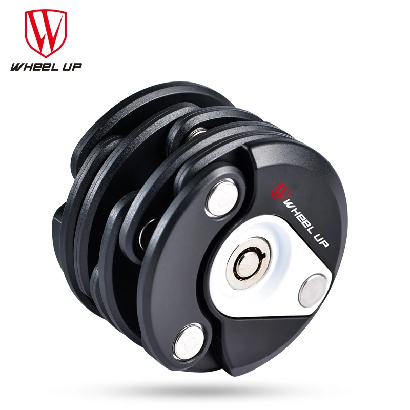 WHEEL UP Bike Lock Chain Anti Theft Foldable Bicycle Lock Mini Cylinder