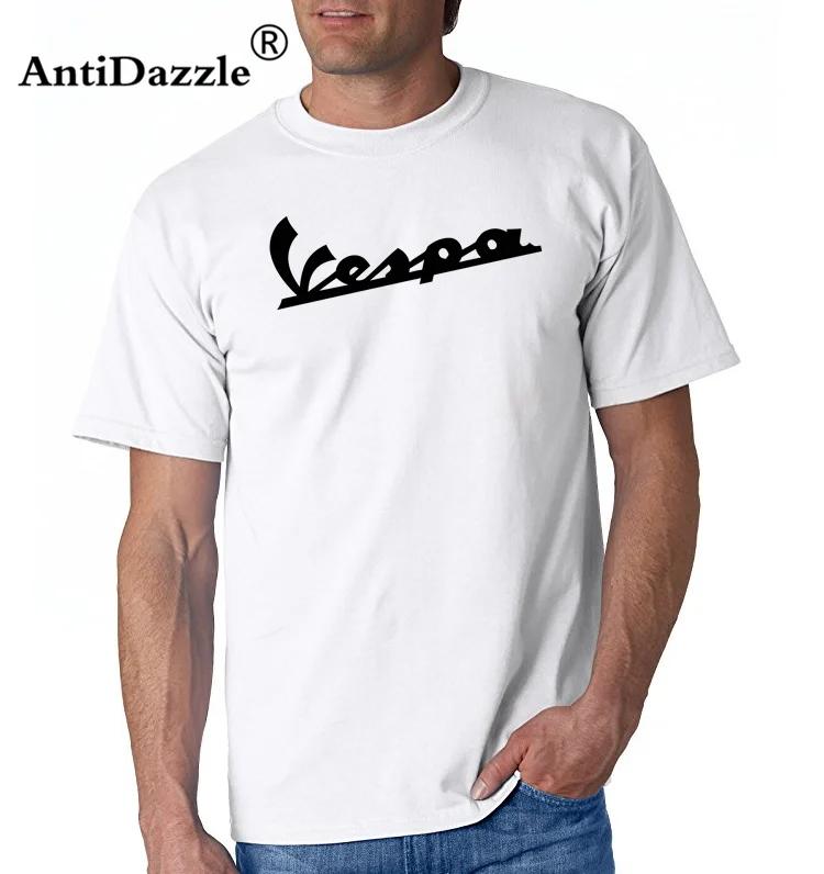 New Summer Fashion Vespa Mod Scooter Men T shirt for Boys Vintage Motorcycle Logo printing Tee Mens Casual Boy's Hip Hop apparel | Мужская