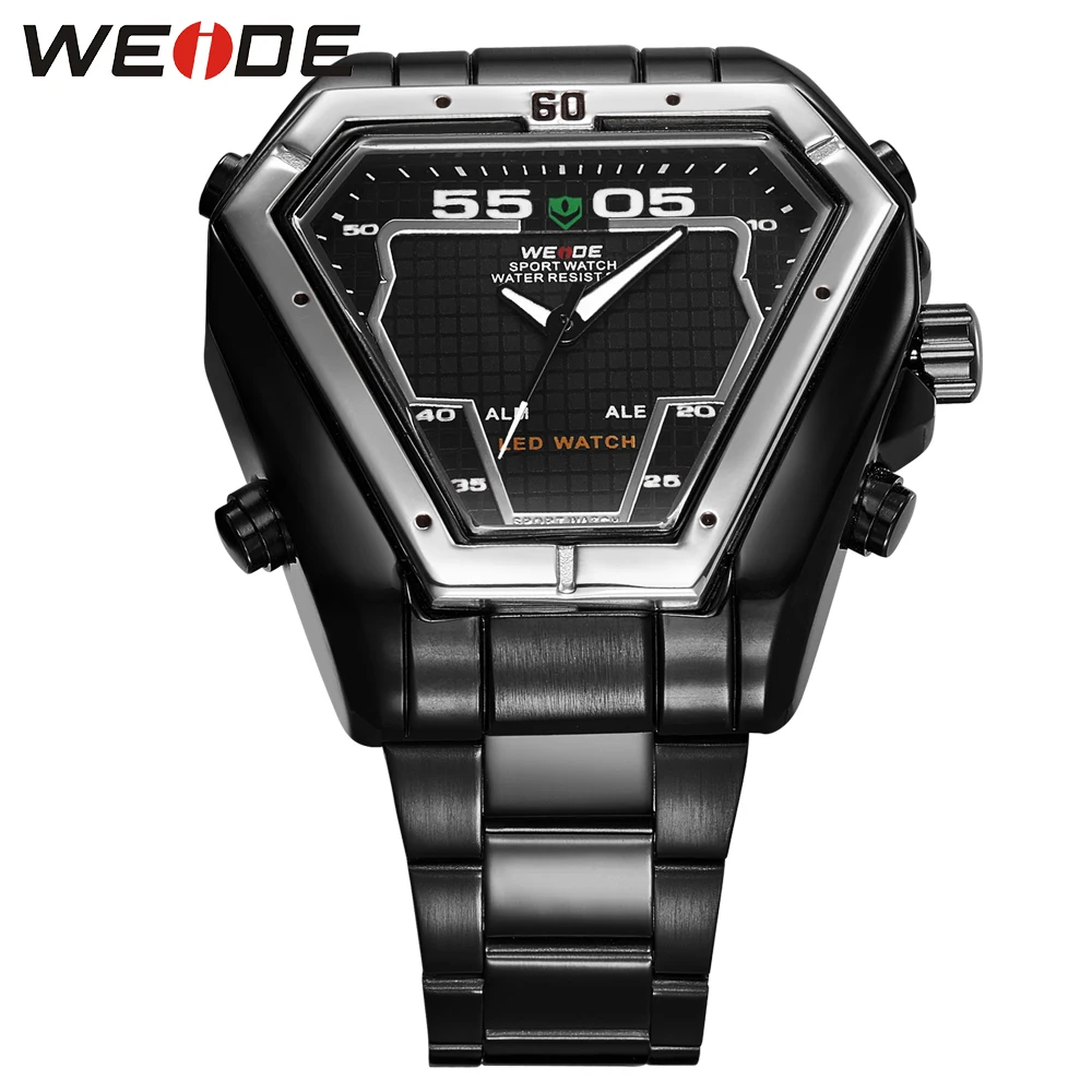 WEIDE топ бренд для мужчин Спорт аналоговый цифровой светодиодный двойной дисплей