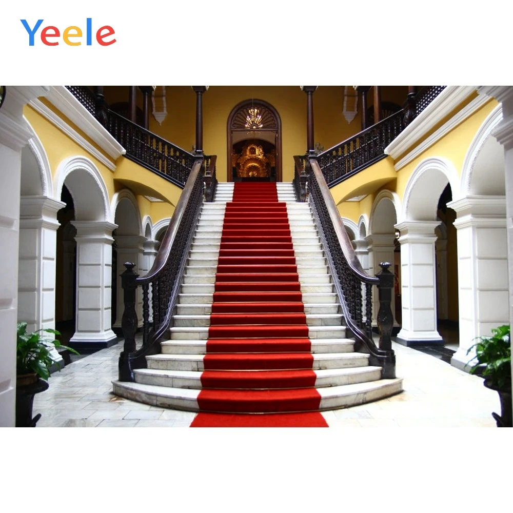 Yeele Vinyl Palace Pillar Stairs Red Carpet Wedding Photocall Photography Background Love Photographic Backdrop Photo Studio Yeele Vinyl Palace Pillar Stairs Red Carpet Wedding Photocall Photography Background Love Photographic Backdrop Photo Studio