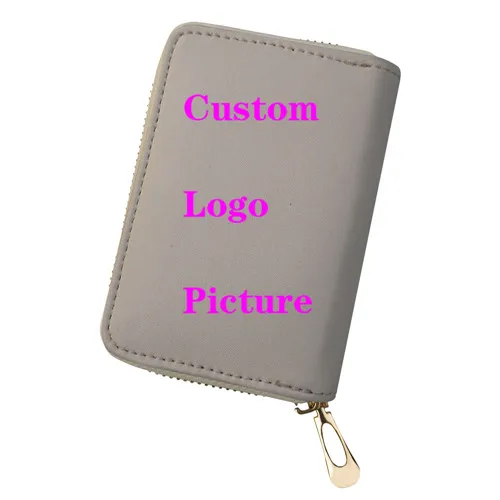 

FORUDESIGNS Welcome Custom Logo Pattern PU Leather Credit Card Holder ID Card Holder for Ladies Driving License Cover Wholesale
