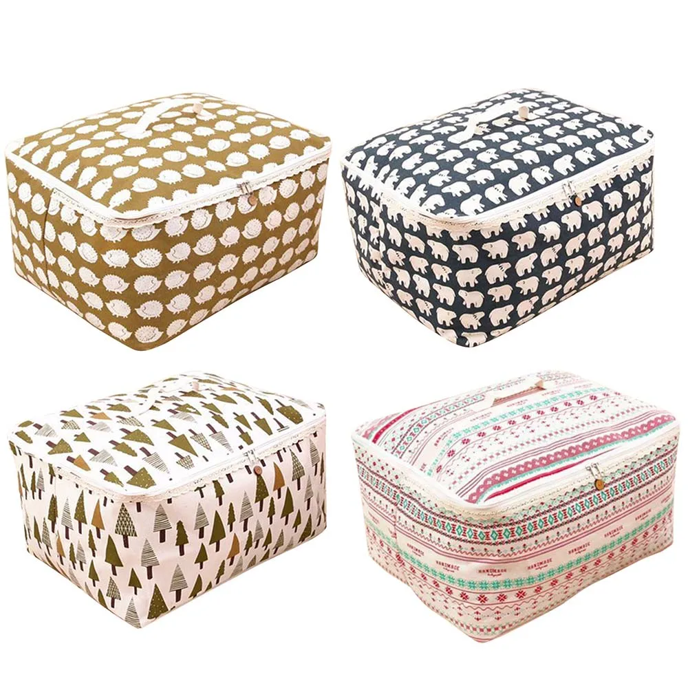 Foldable waterproof Linen Folding organizer clothes Large Quilt storage