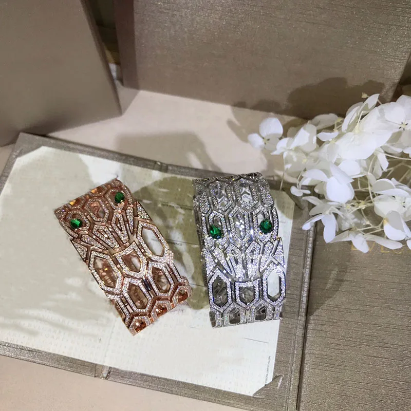 

Silver 925 Cuff Bangle Bracelet for Women Luxury Jewelry Wide Crystal Bangles Female Accessories Pulseira Gifts