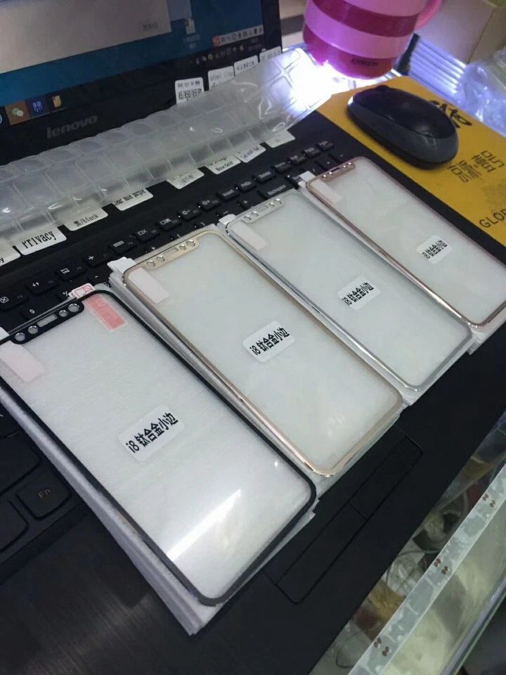 Закаленное стекло для iPhone 6 6s 7 8 Plus X 2.5D с изогнутыми краями пленка полным