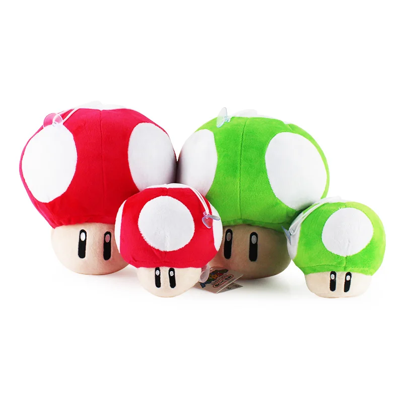 

2 Styles selectable Super Mario Toad Mushroom Stuffed Plush key chains pendant Toys Soft Ornaments With Sucker