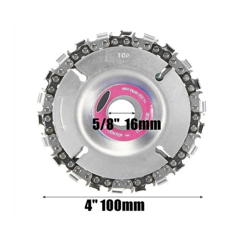4 дюйма шлифовальник диск и цепи 22 зуб четкий вырез цепи набор для 100/115 угловая шлифовальная машина Деревообрабатывающий резьба материалы для шлифовки и резки
