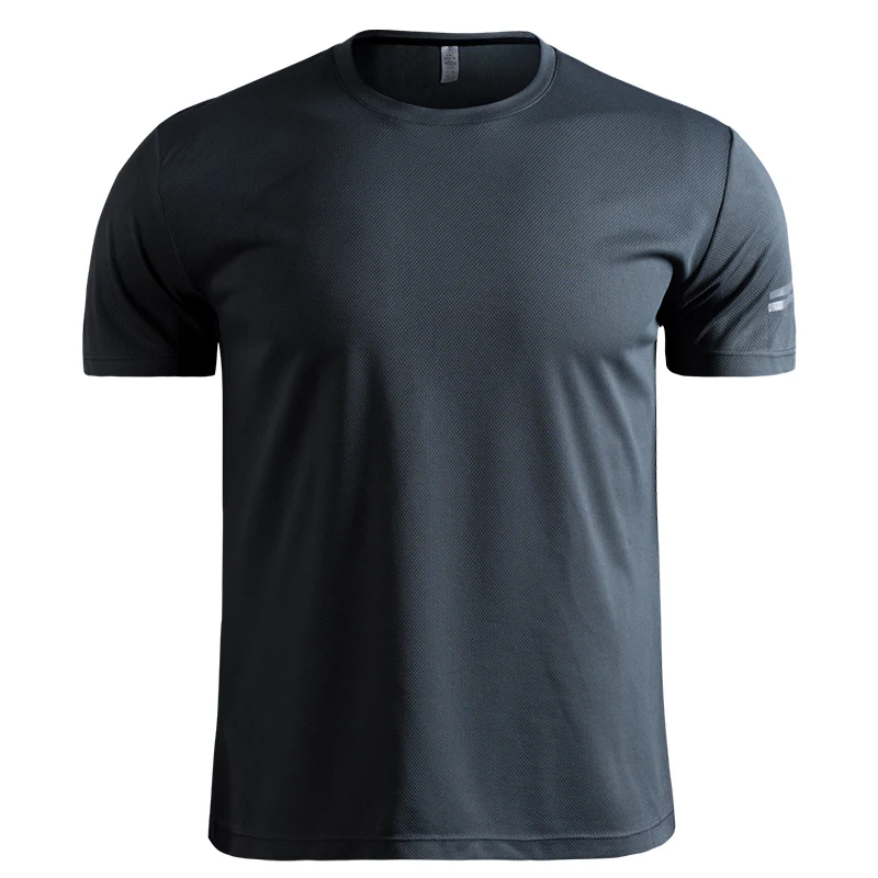 Dostosuj LOGO oddychające koszulki do biegania mężczyźni topy koszulki szybkie suche siłownia z krótkim rękawem T Shirt paski odblaskowe odzież sportowa 2 Dostosuj LOGO oddychające koszulki do biegania mężczyźni topy koszulki szybkie suche siłownia z krótkim rękawem T Shirt paski odblaskowe odzież sportowa 2